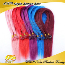 2014 Top vendendo cabelo virgem tecer com pontas coloridas